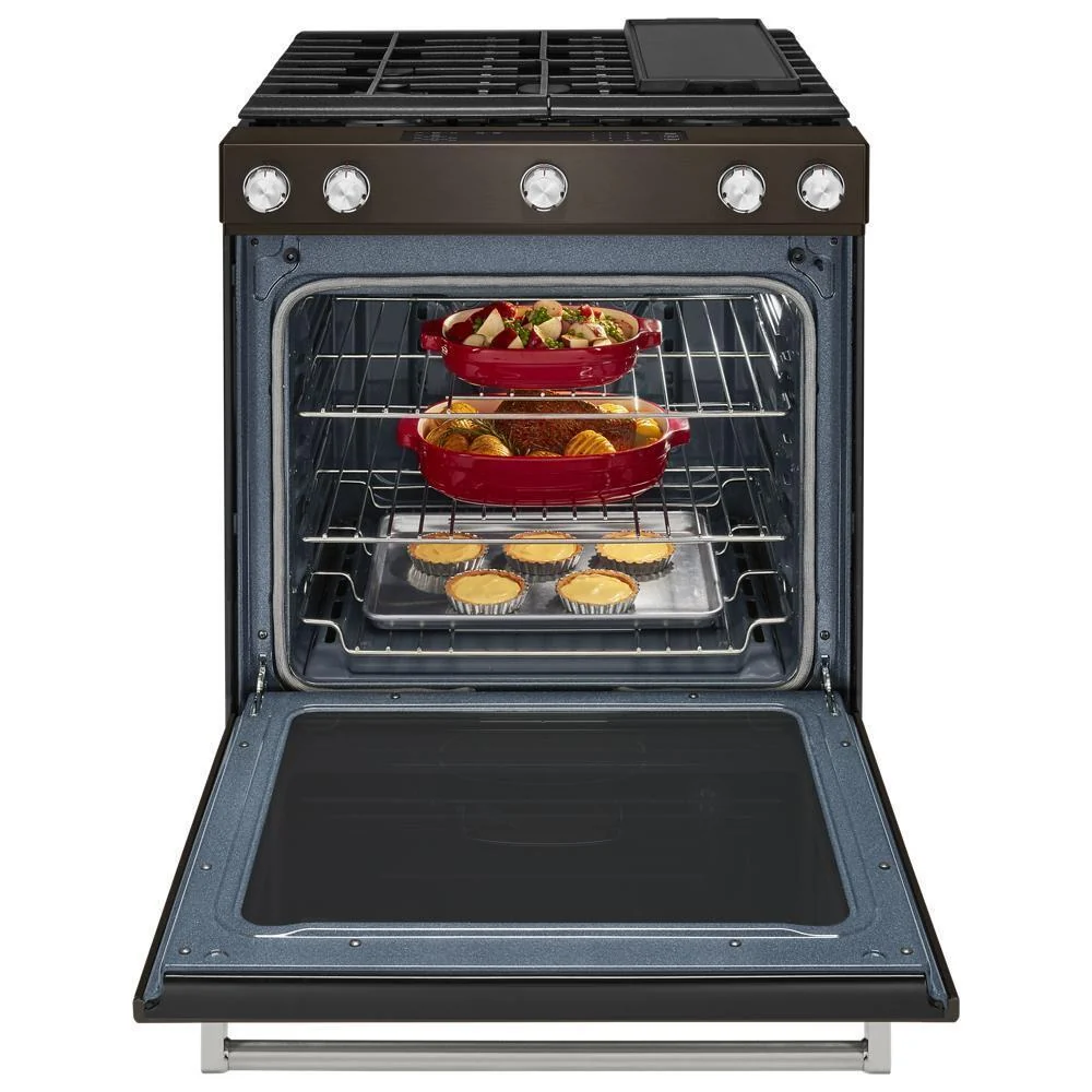 Kitchenaid KSGG700EBS 30-Inch 5-Burner Gas Slide-In Convection Range - Image 15