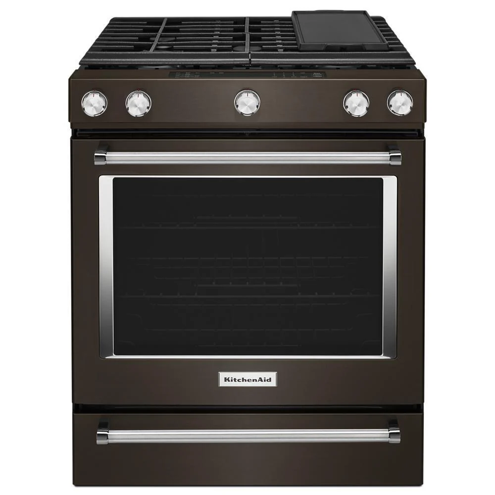 Kitchenaid KSGG700EBS 30-Inch 5-Burner Gas Slide-In Convection Range - Image 2