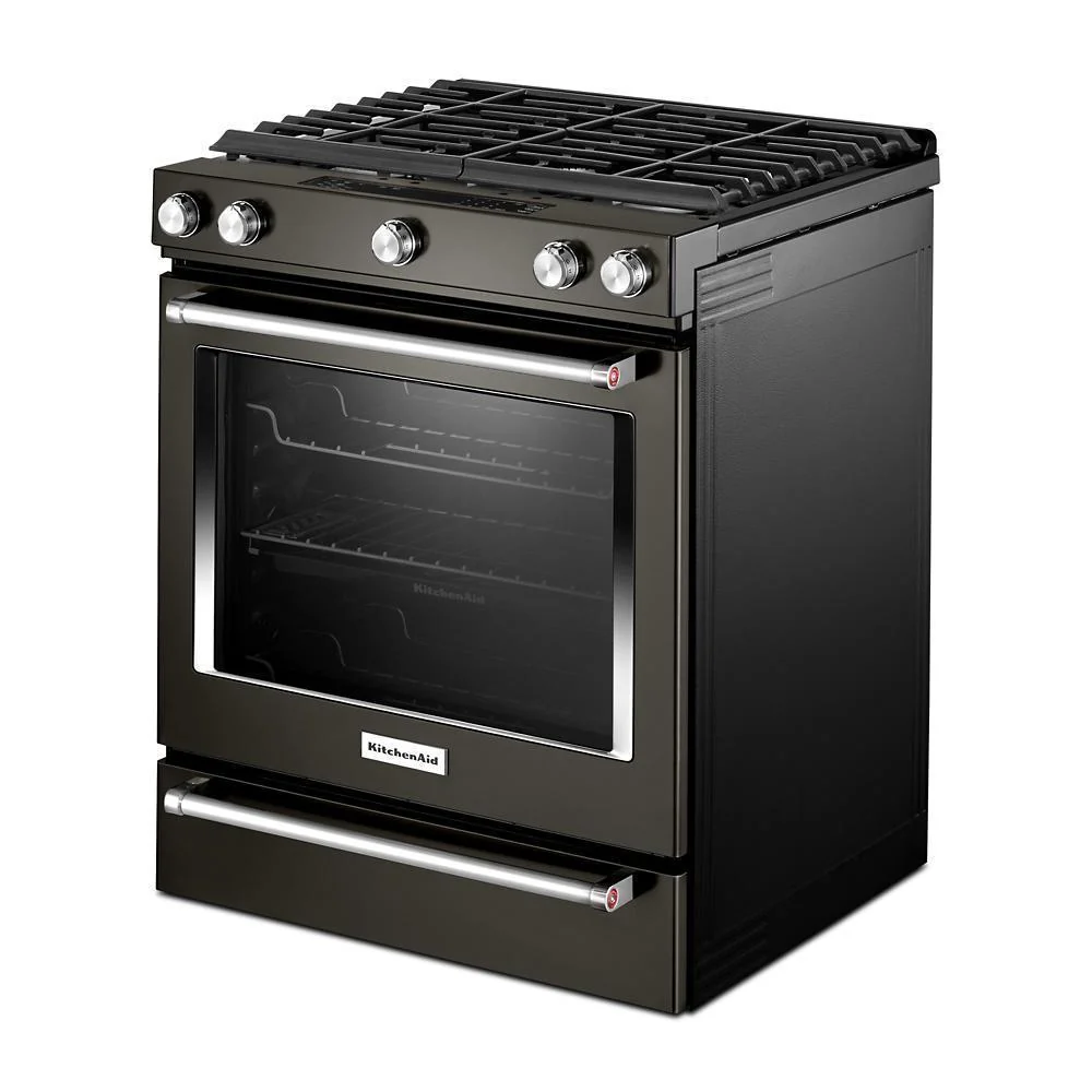 Kitchenaid KSGG700EBS 30-Inch 5-Burner Gas Slide-In Convection Range - Image 7