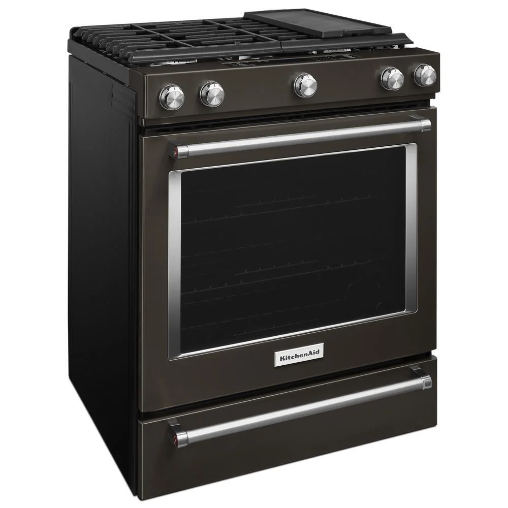 Kitchenaid KSGG700EBS 30-Inch 5-Burner Gas Slide-In Convection Range - Image 9