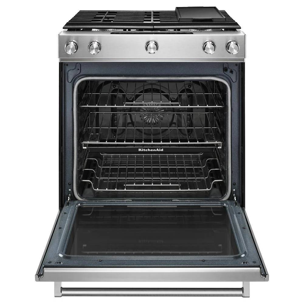 Kitchenaid KSGG700ESS 30-Inch 5-Burner Gas Slide-In Convection Range - Image 4