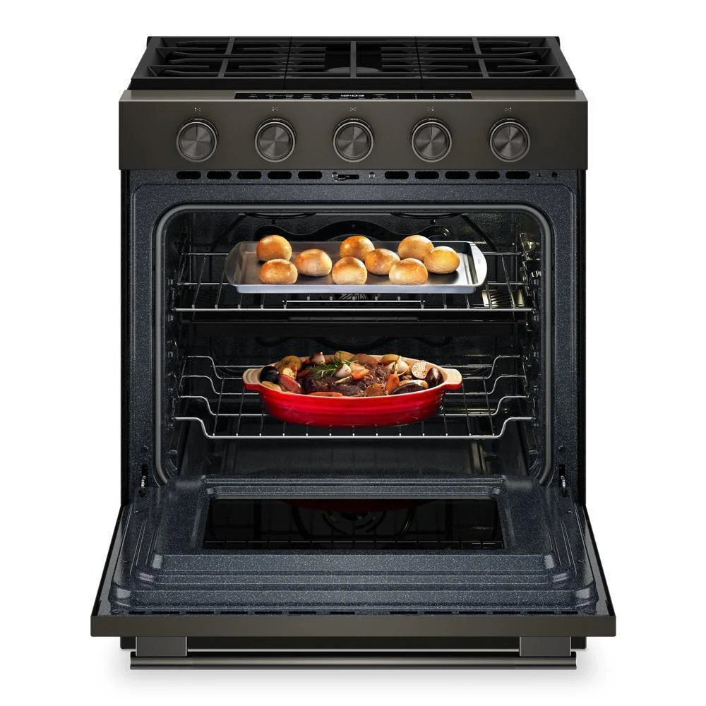 Kitchenaid KSGS530SBE 5.0 Cu. Ft. Smart Slide-in Gas Range with Convection Cooking Modes and 2-in-1 Burner - Image 14