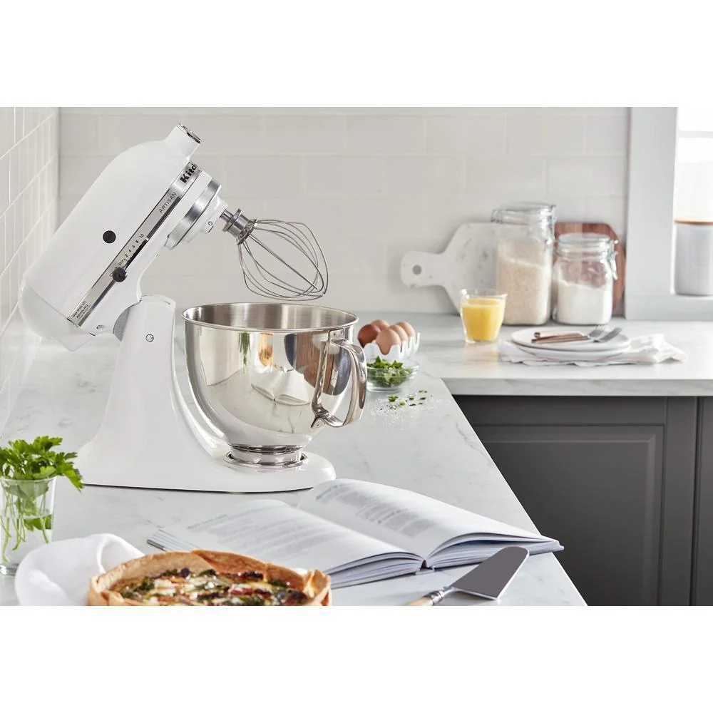 Kitchenaid KSM150PSWH Artisan® Series 5 Quart Tilt-Head Stand Mixer - Image 6