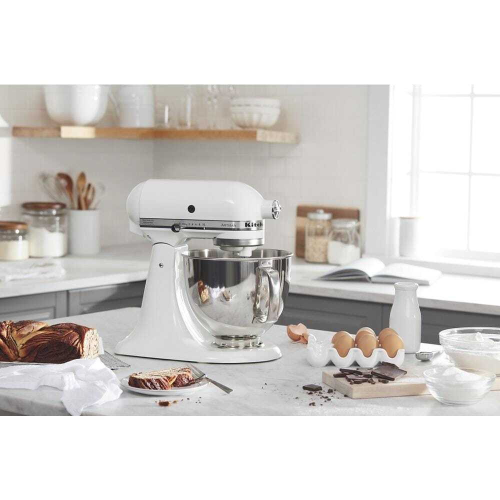 Kitchenaid KSM150PSWH Artisan® Series 5 Quart Tilt-Head Stand Mixer - Image 7