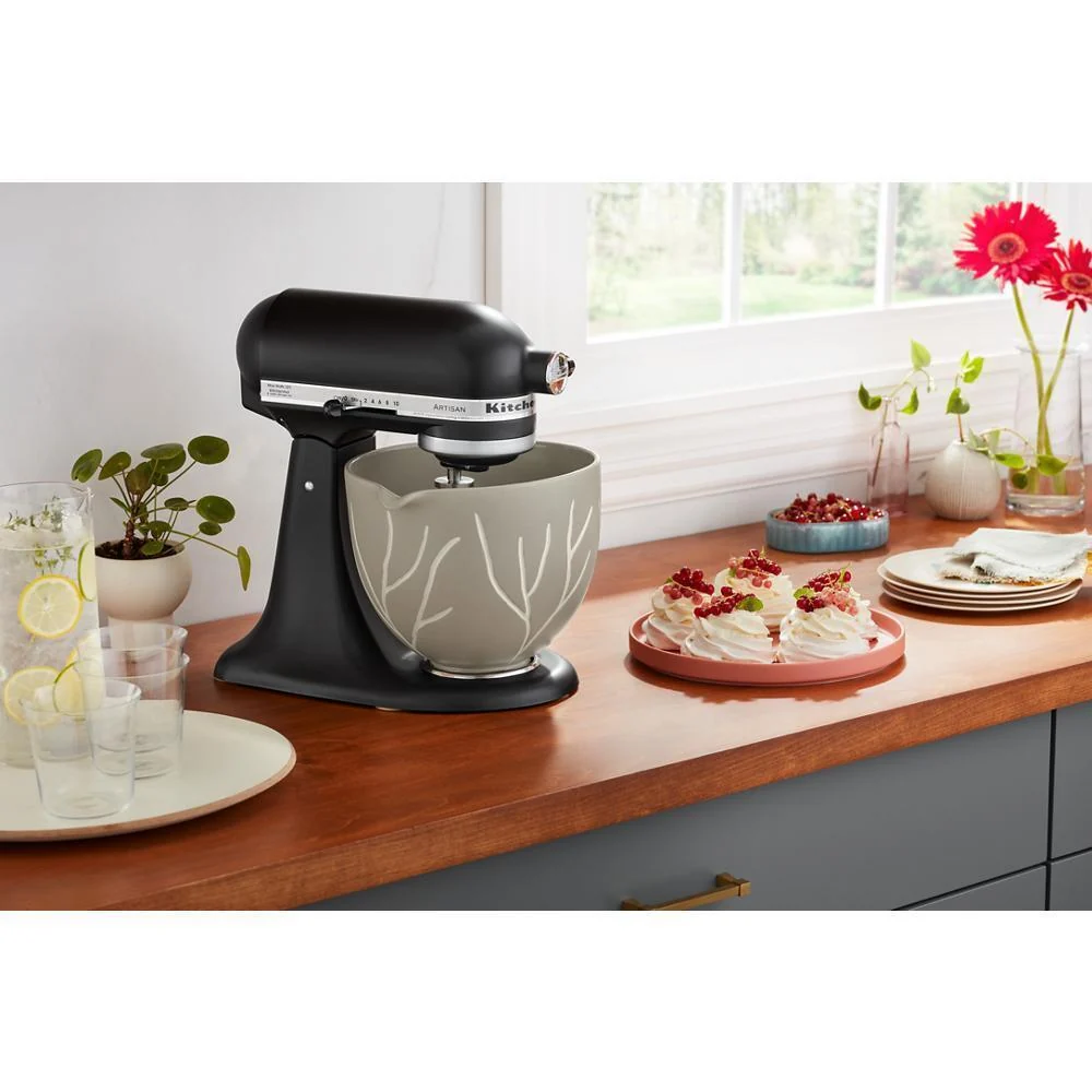 Kitchenaid KSM2CB5BL 5 Quart Bare Leaves Ceramic Bowl - Image 2