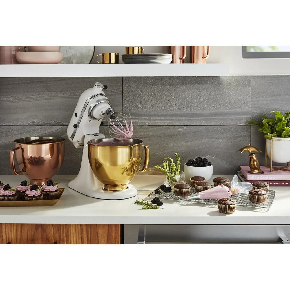 Kitchenaid KSM5SSBRG 5 Quart Tilt-Head Metallic Finish Stainless Steel Bowl - Image 2