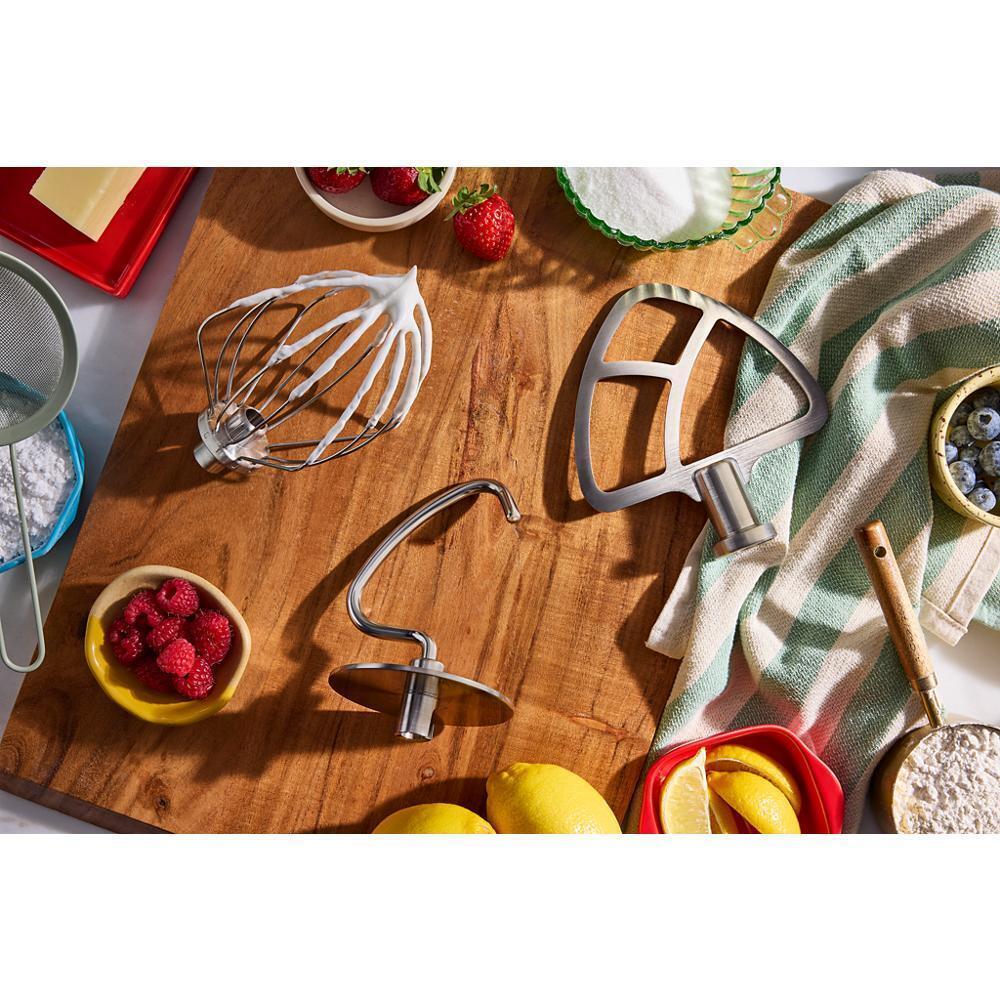 Kitchenaid KSMTH3PSS Durable stainless steel 3-piece accessory set with dough hook, flat beater, and wire whip for select KitchenAid® tilt-head stand mixers. - Image 3