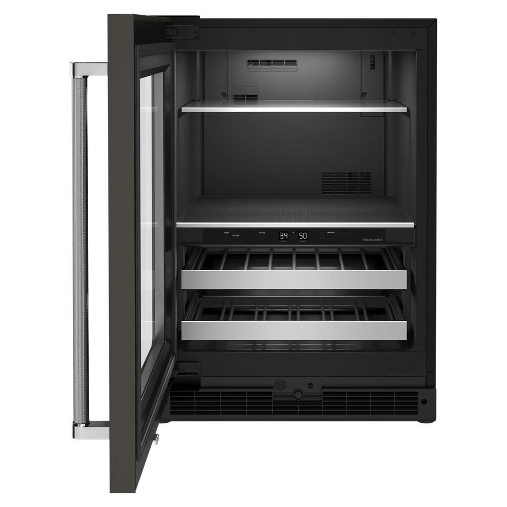 Kitchenaid KUBL314KBS 24" Beverage Center with Glass Door and Metal-Front Racks and PrintShield™ Finish - Image 6