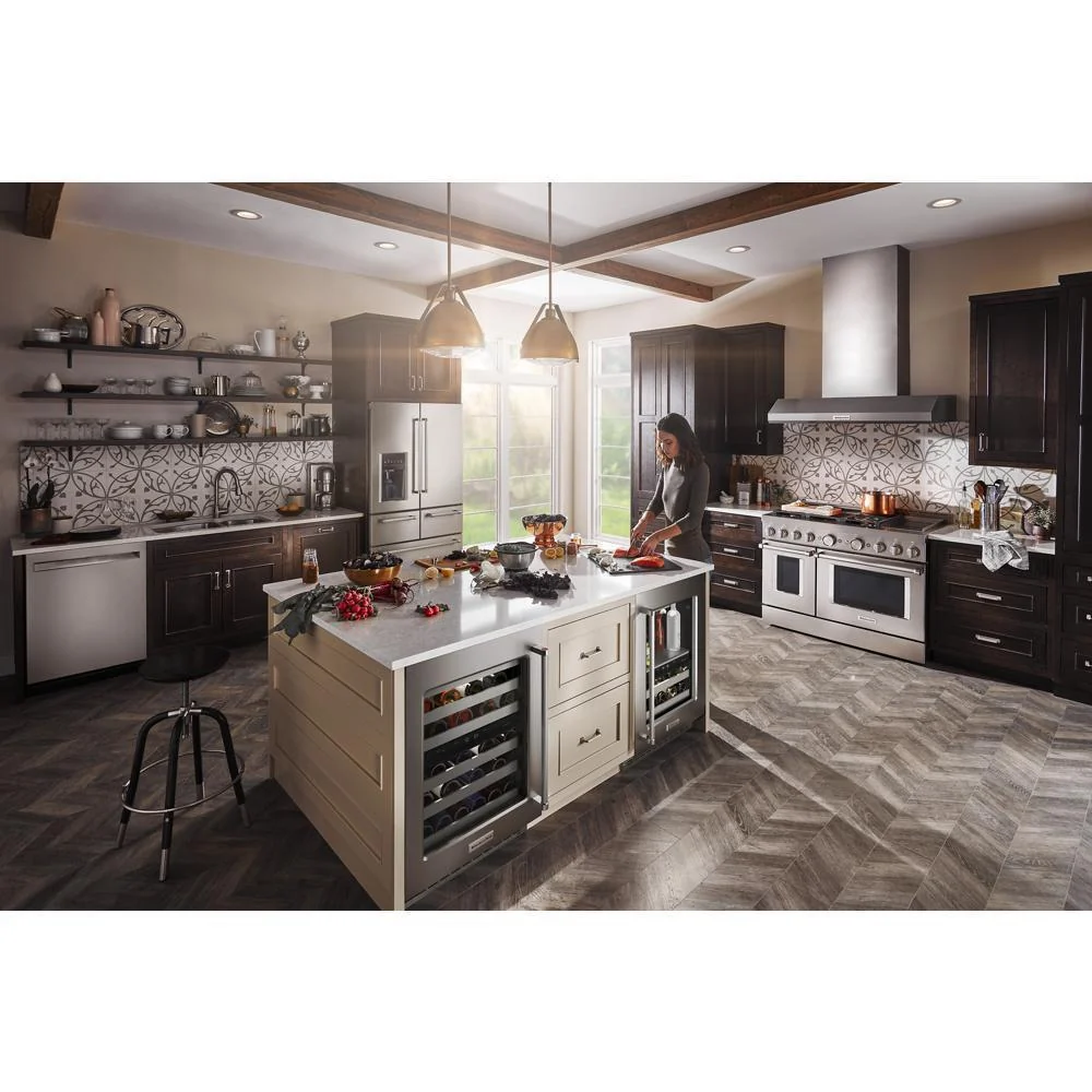 Kitchenaid KUBR314KSS 24" Beverage Center with Glass Door and Metal-Front Racks - Image 10