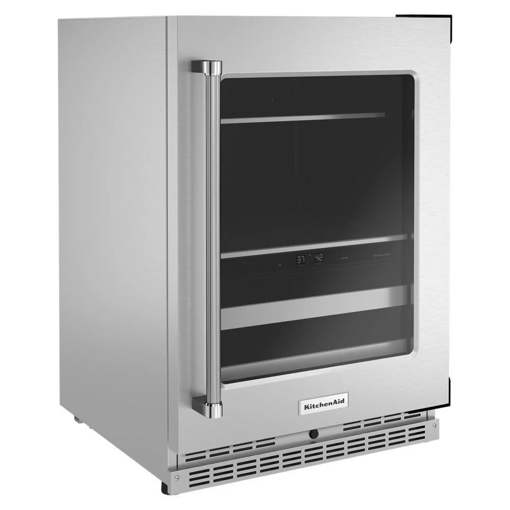 Kitchenaid KUBR314KSS 24" Beverage Center with Glass Door and Metal-Front Racks - Image 2