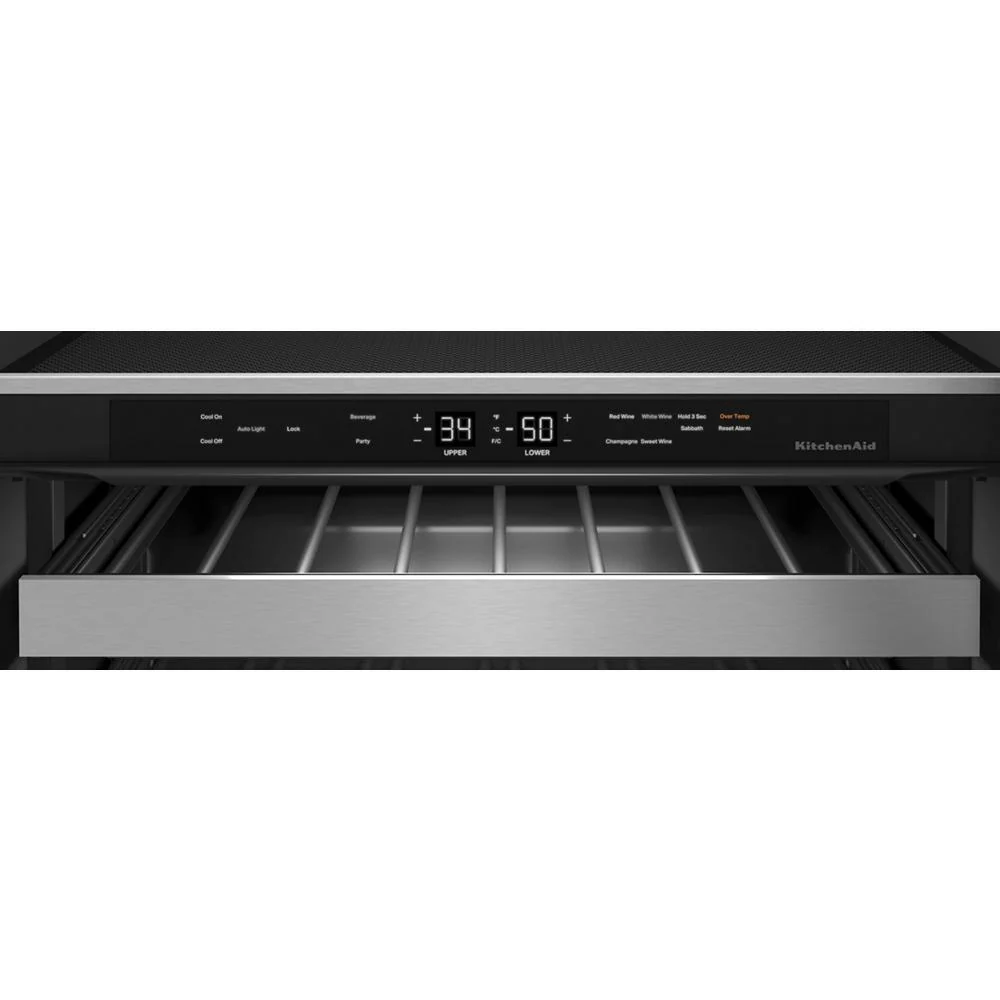 Kitchenaid KUBR314KSS 24" Beverage Center with Glass Door and Metal-Front Racks - Image 5