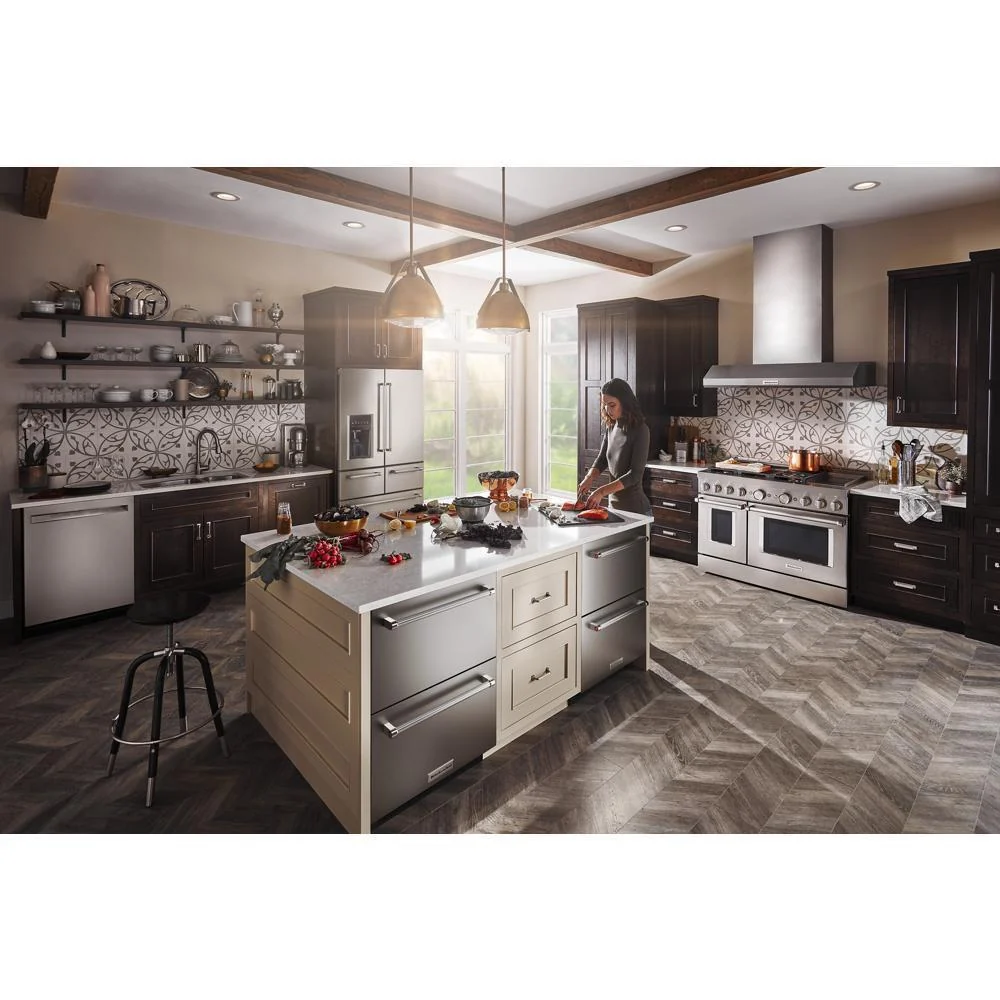 Kitchenaid KUDF204KSB 24" Stainless Steel Undercounter Double-Drawer Refrigerator/Freezer - Image 11