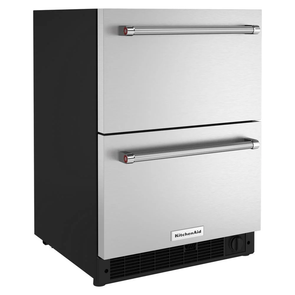 Kitchenaid KUDF204KSB 24" Stainless Steel Undercounter Double-Drawer Refrigerator/Freezer - Image 2