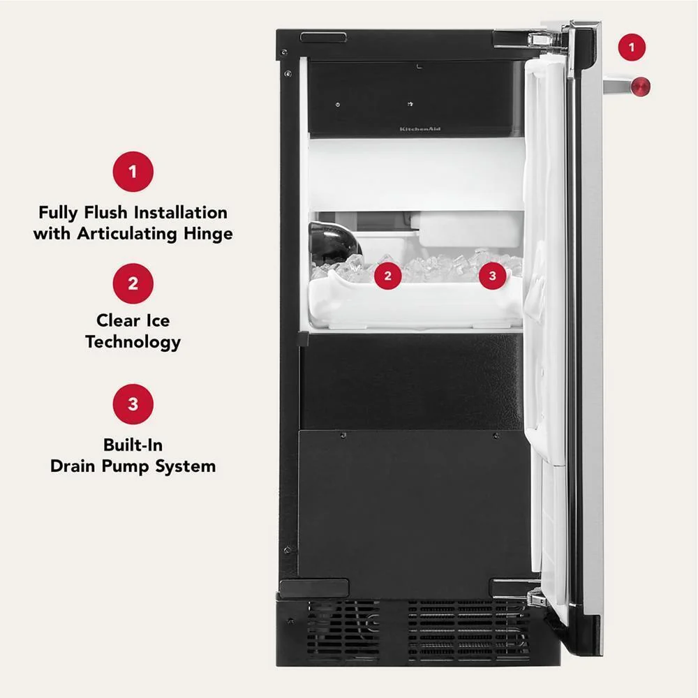Kitchenaid KUIX515SJP 15-Inch Automatic Ice Maker with Clear Ice Technology in Juniper - Image 14