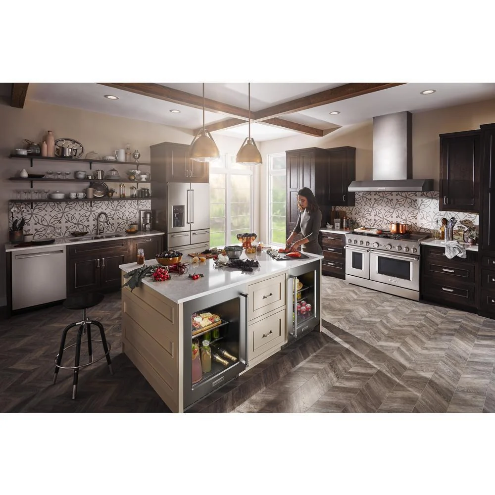 Kitchenaid KURL314KSS 24" Undercounter Refrigerator with Glass Door and Shelves with Metallic Accents - Image 11