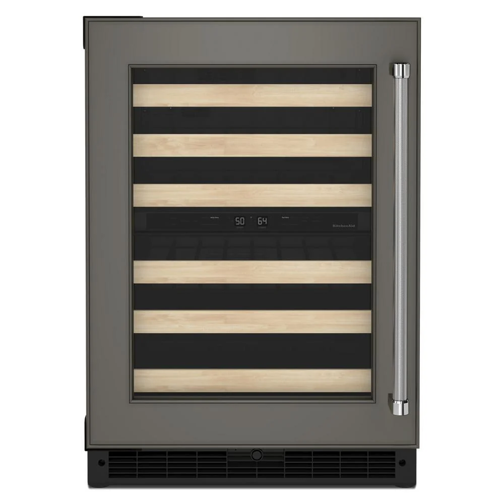 Kitchenaid KUWL214KPA 24" Panel-Ready Undercounter Wine Cellar with Wood-Front Racks