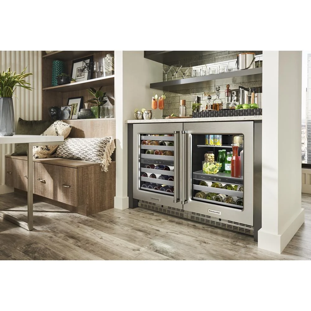 Kitchenaid KUWL314KSS 24" Undercounter Wine Cellar with Glass Door and Metal-Front Racks - Image 13