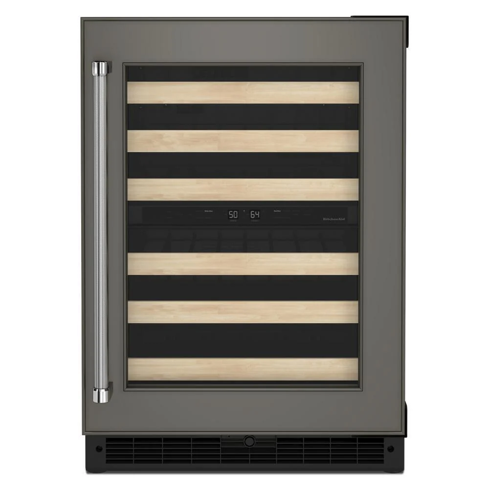 Kitchenaid KUWR214KPA 24" Panel-Ready Undercounter Wine Cellar with Wood-Front Racks