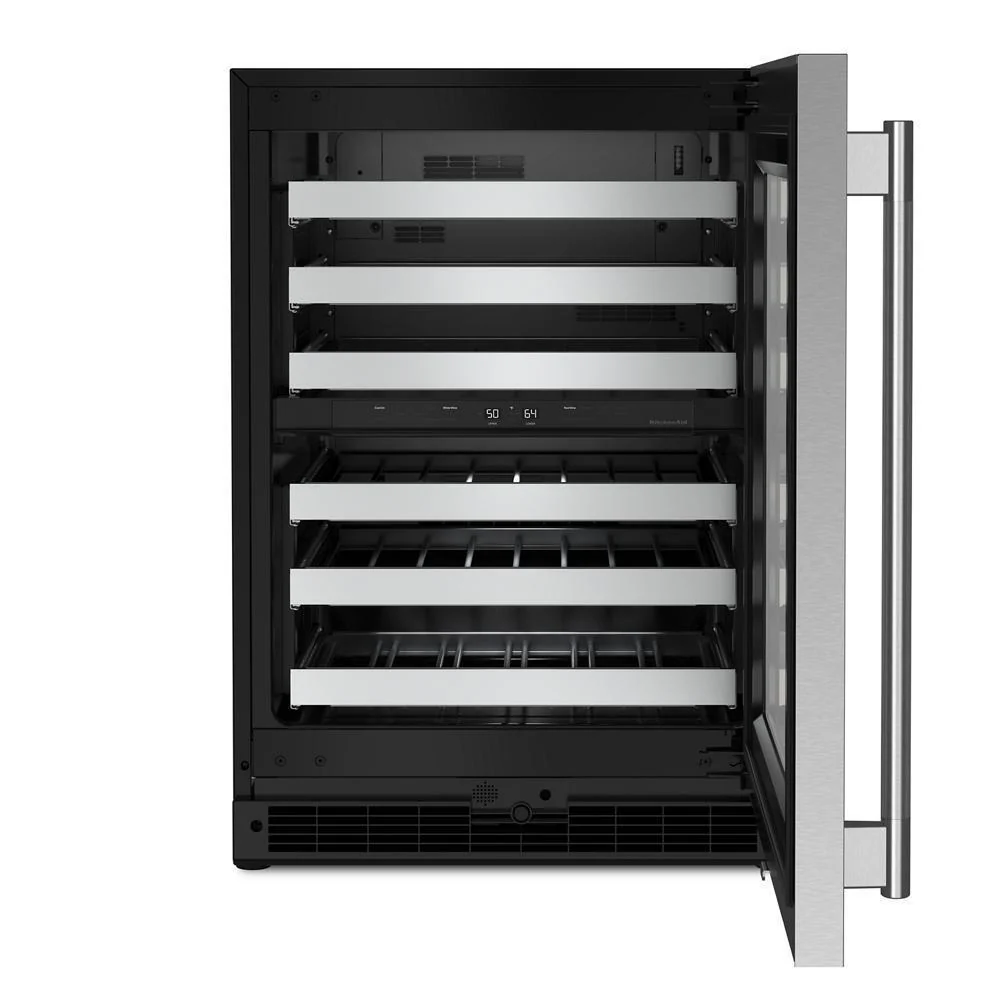 Kitchenaid KUWR324SSB 24" Undercounter Wine Cellar with Full-Extension Metal-Front Racks - Image 8