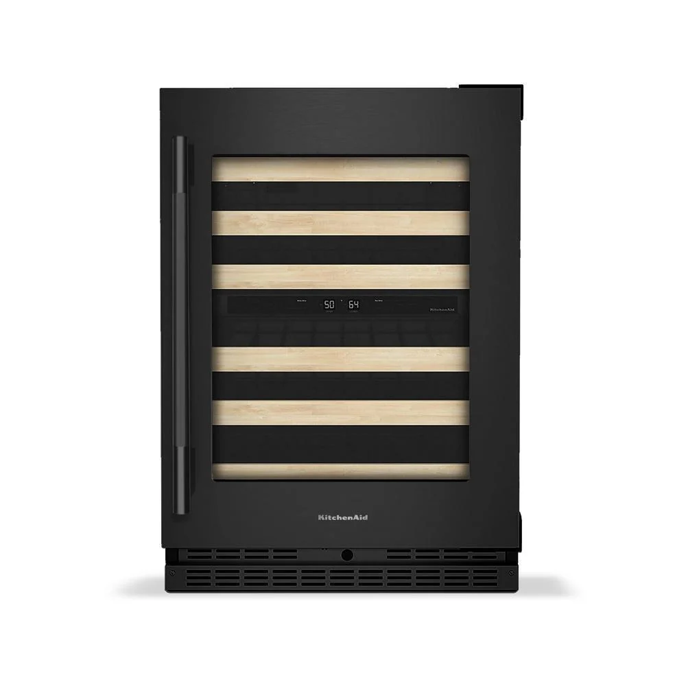 Kitchenaid KUWR524SBE 24" Undercounter Wine Cellar with Full-Extension Wood-Front Racks