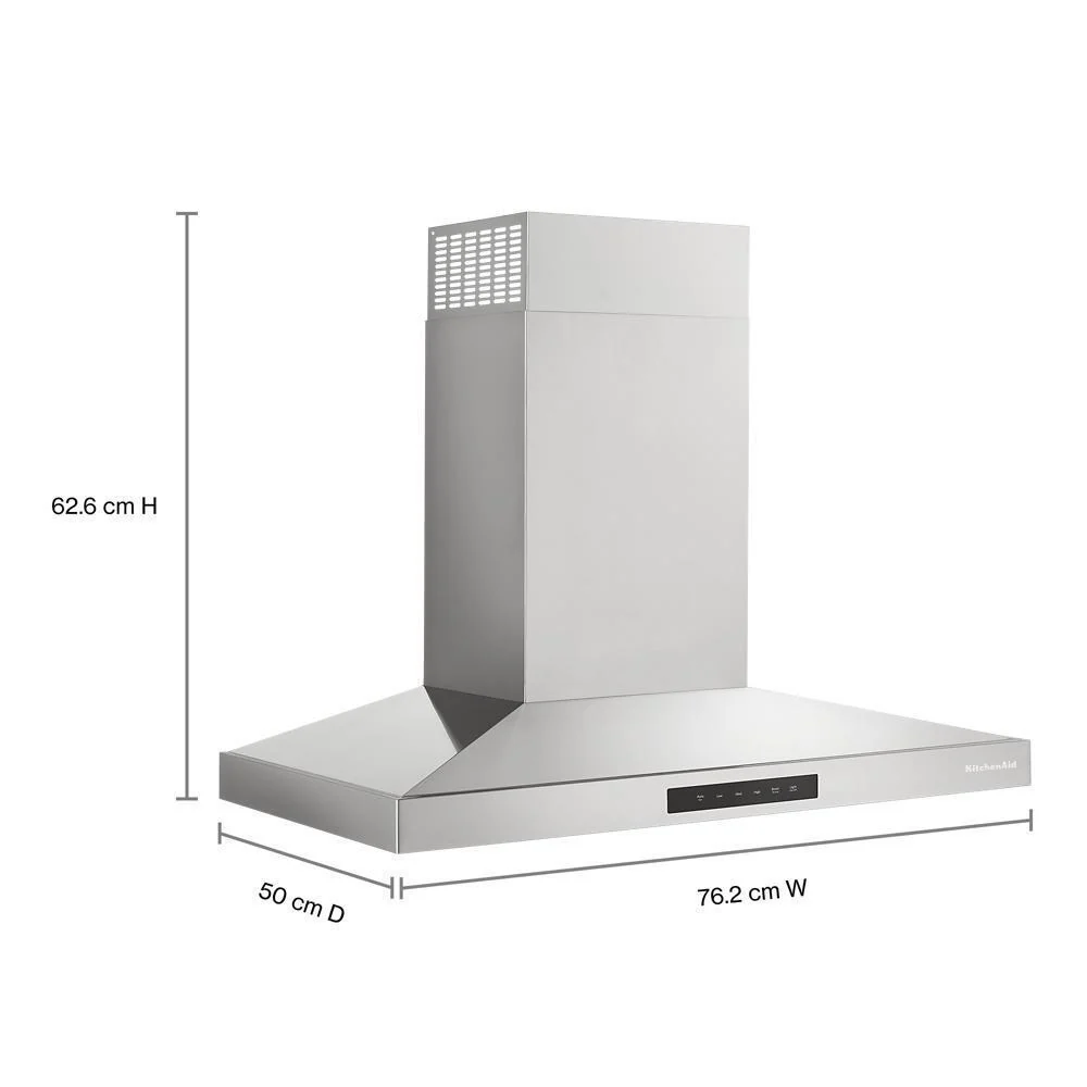 KVWC730SSS KitchenAid® 30-inch Wall-Mount, 4-Speed Canopy Hood - Image 2