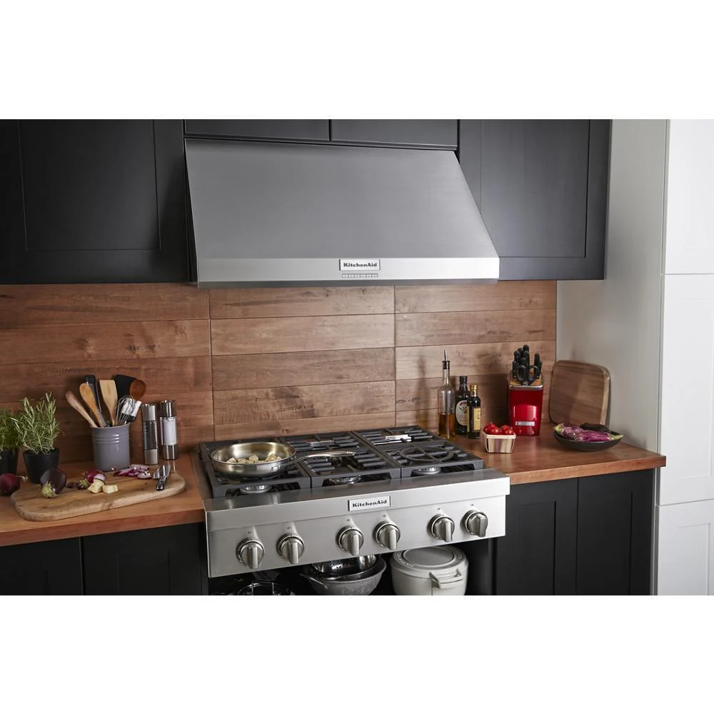 Kitchenaid KVWC906KSS 36" 585 or 1170 CFM Motor Class Commercial-Style Wall-Mount Canopy Range Hood - Image 9