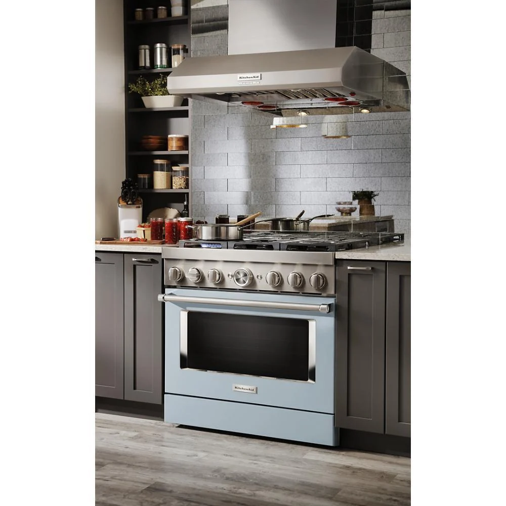 Kitchenaid KVWC956KSS 36" 585 or 1170 CFM Motor Class Commercial-Style Wall-Mount Canopy Range Hood - Image 11