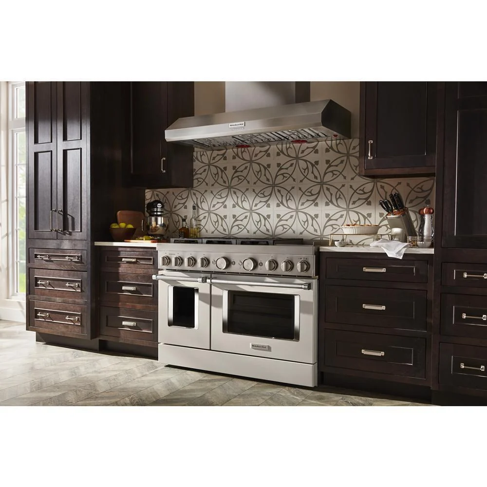 Kitchenaid KVWC958KSS 48'' 585 or 1170 CFM Motor Class Commercial-Style Wall-Mount Canopy Range Hood - Image 6