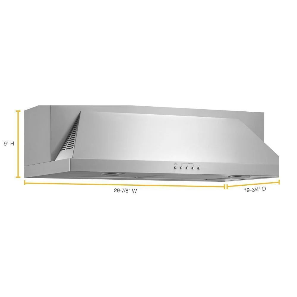 Kitchenaid UXT5530AAS 30" Convertible Under-Cabinet Hood - Image 5