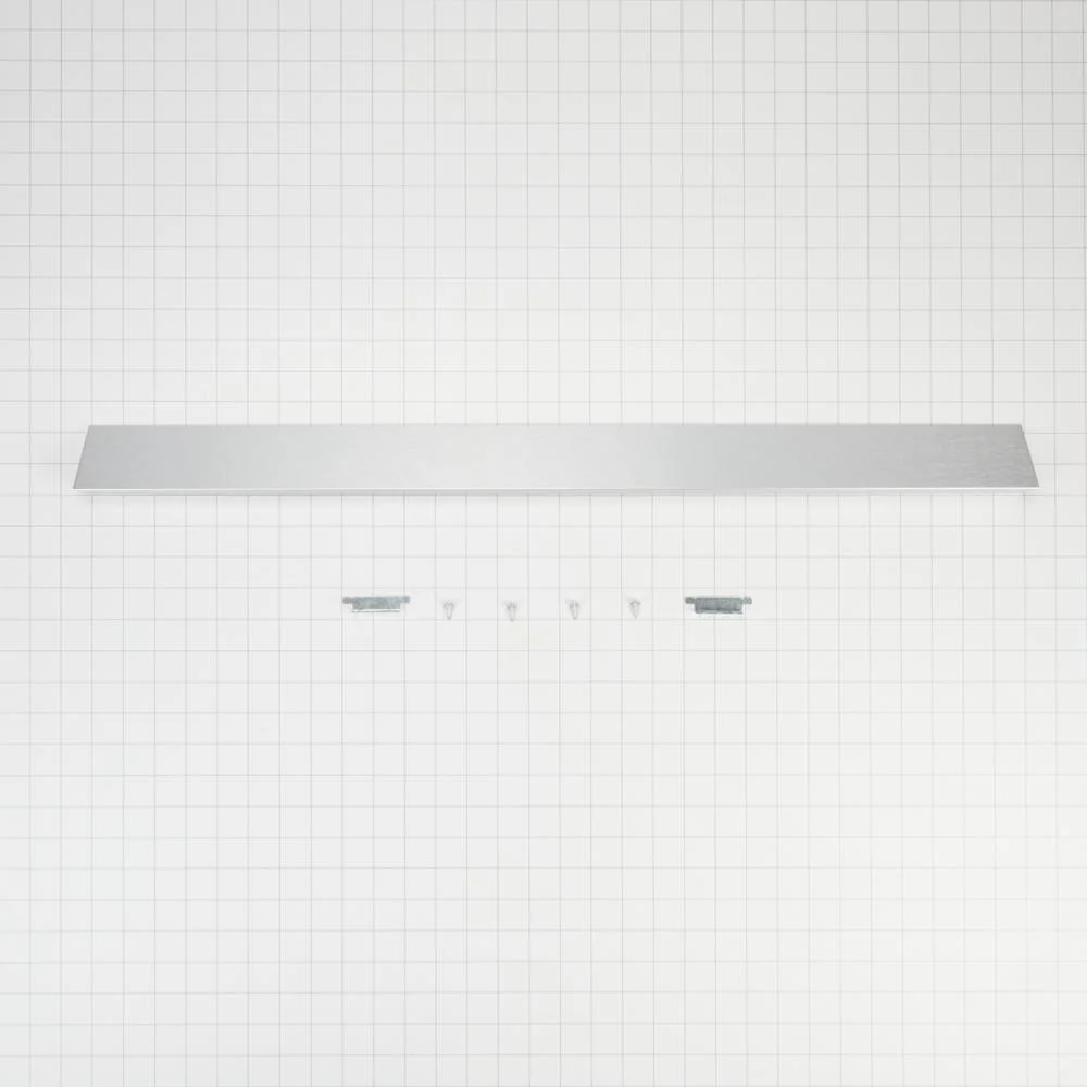Kitchenaid W10113901A Slide-in Range Rear Filler Kit, Stainless Steel, with (1) triangular fill strip, (2) mounting brackets, and two screws - Image 5