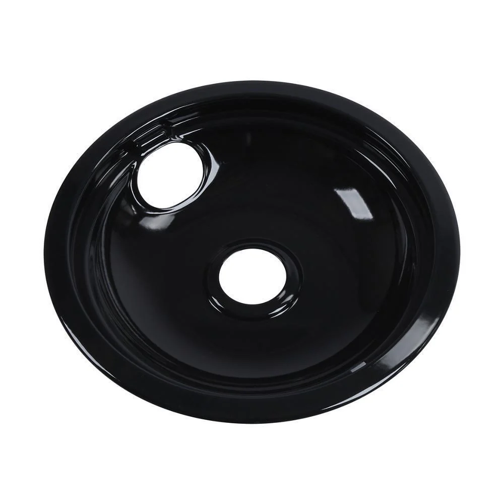 Kitchenaid W10290350RW Range Electric/Cooktop 8-IN Round Drip Bowl (Single-Pack) - Black for Non-Hinged, 2-Wire Plug Cooking Elements