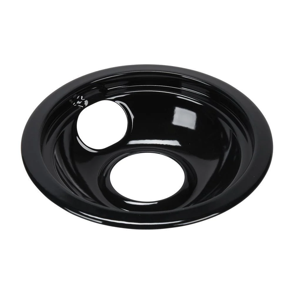 Kitchenaid W10290353RW Range Electric/Cooktop 6-IN Round Drip Bowl (Single-Pack) - Black for Non-Hinged, 2-Wire Plug Cooking Elements