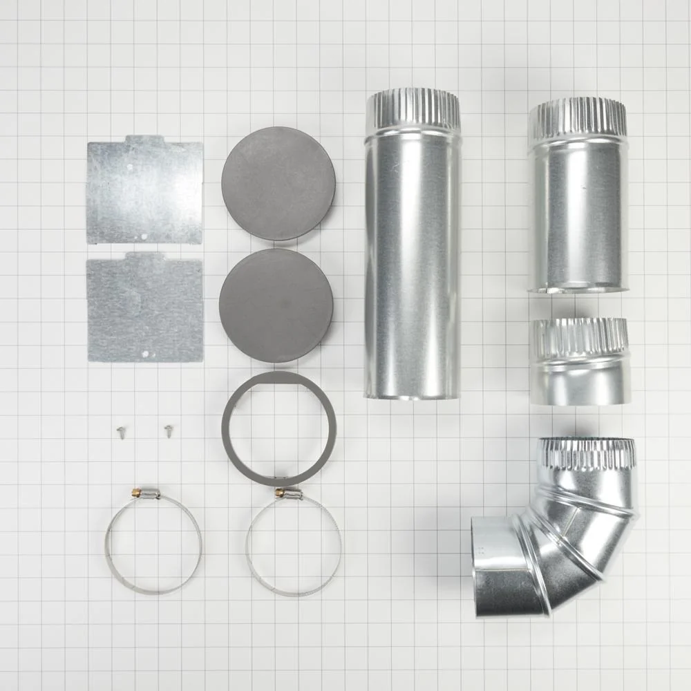 Kitchenaid W10323246 4-way internal dryer vent kit for Left, Right, and Bottom venting, compatible with WE/GD94/95/97HEX & ME/GD6000/7000X models. - Image 4
