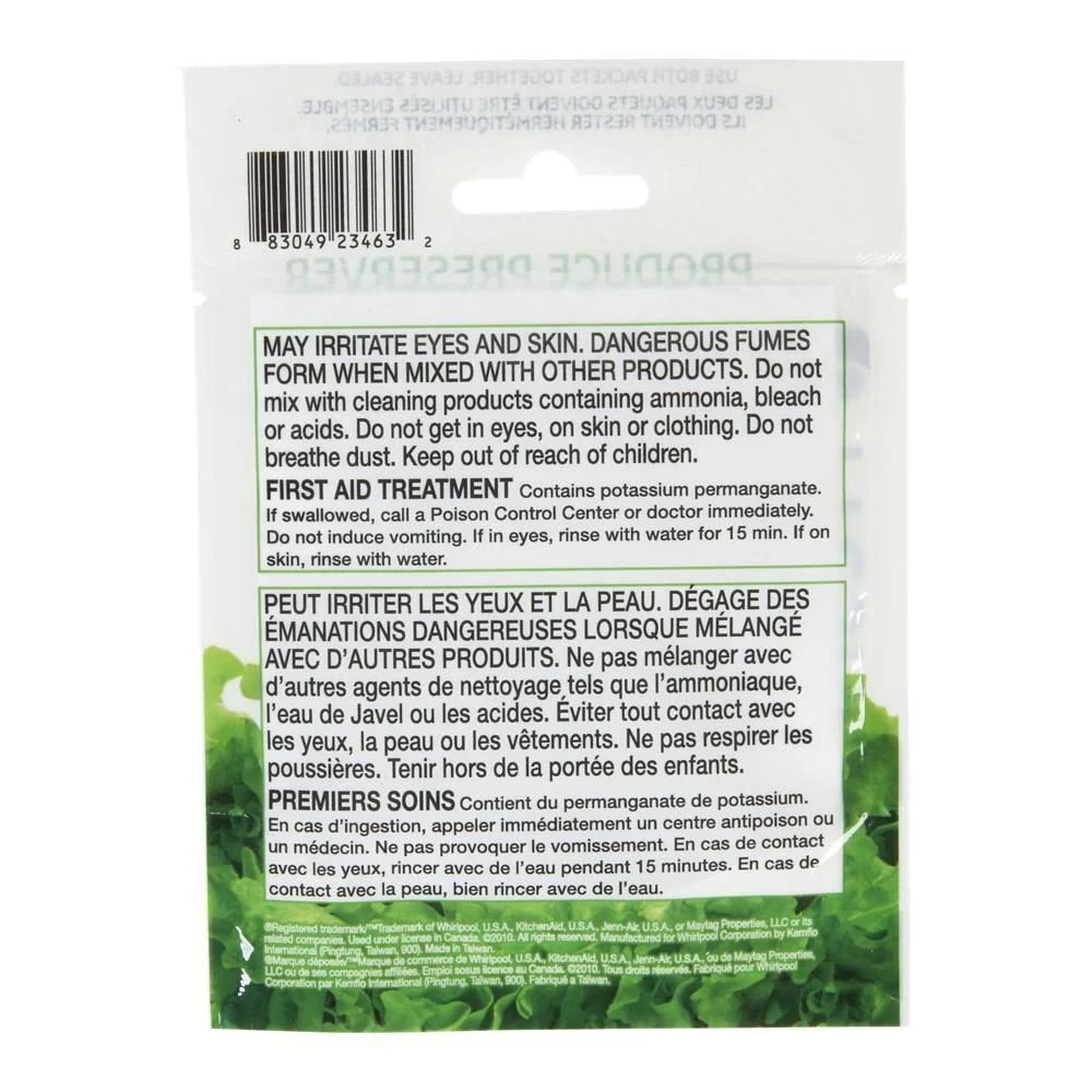 Kitchenaid W10346771A Produce Preserver Replacement Filters to Extend Freshness of Produce up to 4 Days Longer - Image 2