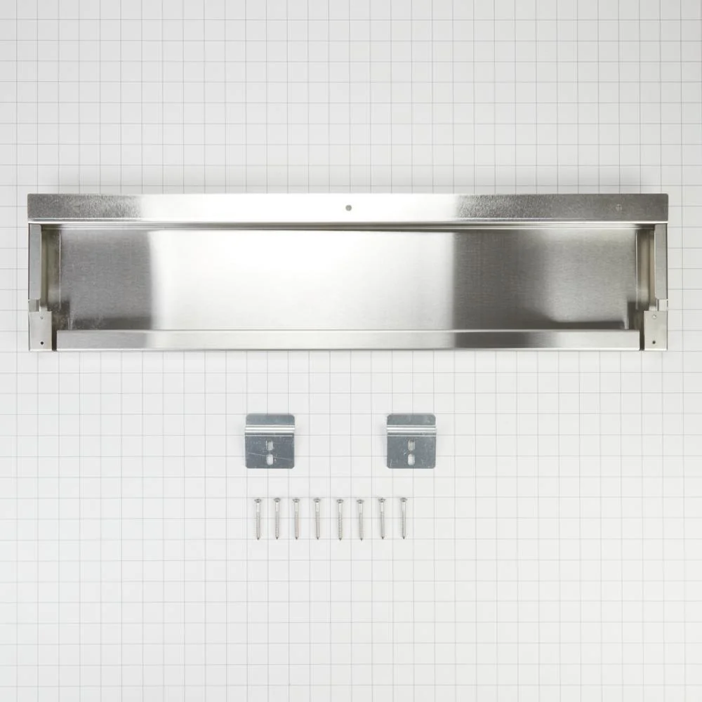 Kitchenaid W10655450 Stainless Steel Range Backsplash,Size: 30" W x 6" H - Image 3