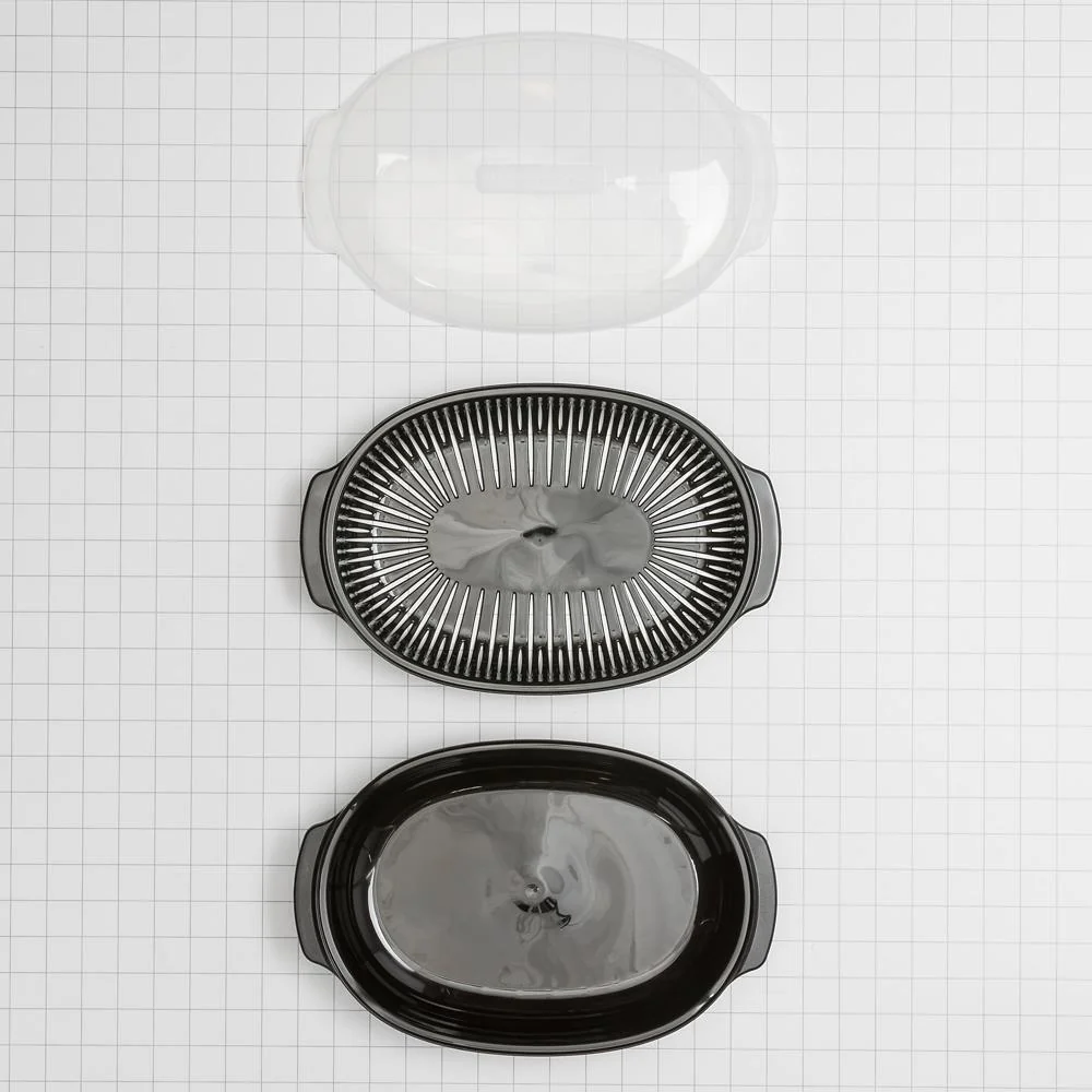 W10660052 KitchenAid Universal Steaming Container for Standard Size Microwave Ovens - Black (Includes See-through Lid, Steamer Basket, and Bottom Piece)