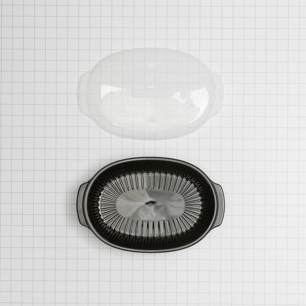 W10660052 KitchenAid Universal Steaming Container for Standard Size Microwave Ovens - Black (Includes See-through Lid, Steamer Basket, and Bottom Piece) - Image 4