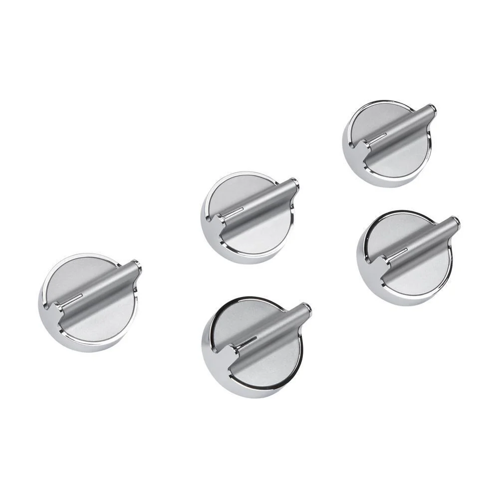 Kitchenaid W10698166 Gas Cooktop Control Knob Kit (Set of 5) - Stainless Steel
