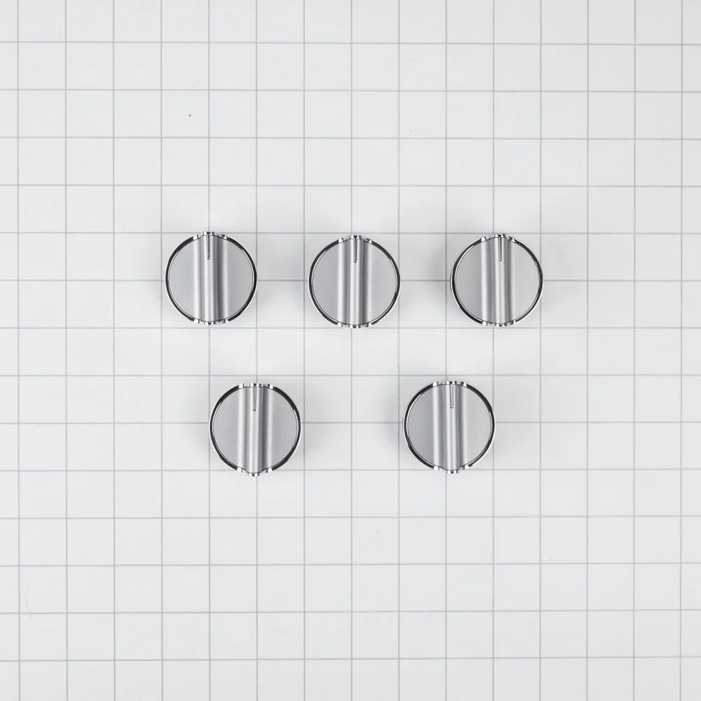 Kitchenaid W10698166 Gas Cooktop Control Knob Kit (Set of 5) - Stainless Steel - Image 2