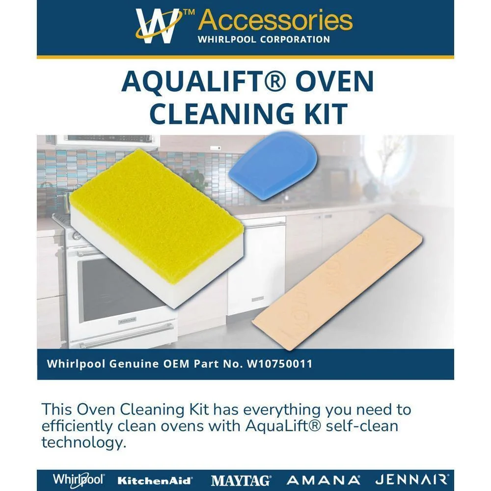 Kitchenaid W10750011 AquaLift® Range Oven Oven Cleaning Kit - Includes Expanding Scope, Scrubbing Sponge, and Scraper - Image 4