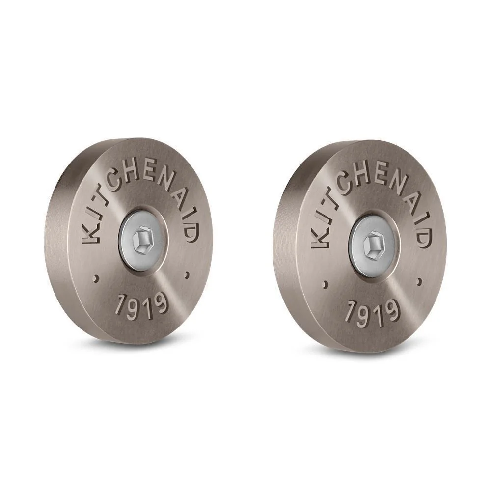 W11368841BN KitchenAid Commercial-Style Range Handle Medallion Kit - Bronze (Includes Two Medallions, Screws, and One 1/8-IN Hex Wrench)