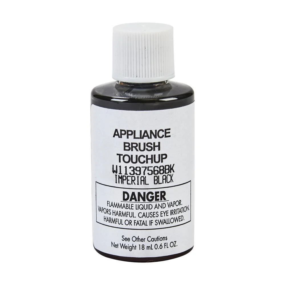 Kitchenaid W11397568BK Touch-Up Paint with a Brush - Imperial Black 0.6-oz