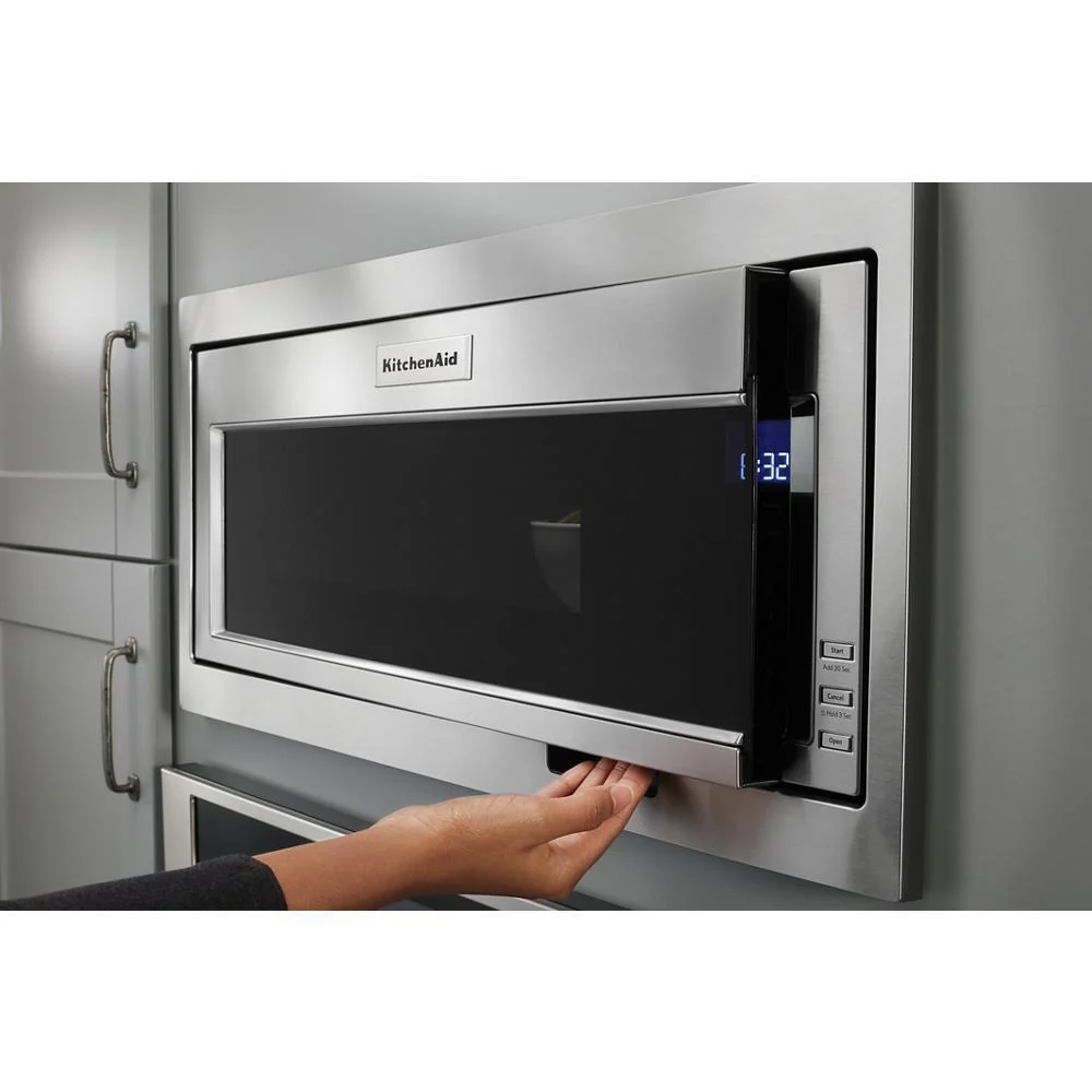 Kitchenaid W11451314 Built-In Low Profile Microwave Slim Trim Kit with Pocket Handle, Stainless Steel, fits cut-out height 12" - Image 11