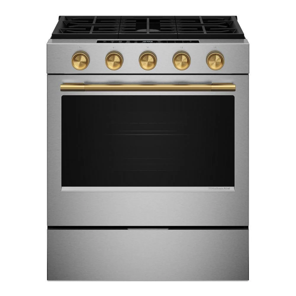 Kitchenaid W11773968 Brass Handle and Knob Hardware Accessory Kit for KitchenAid® Slide-In ConvectionRange - Image 7