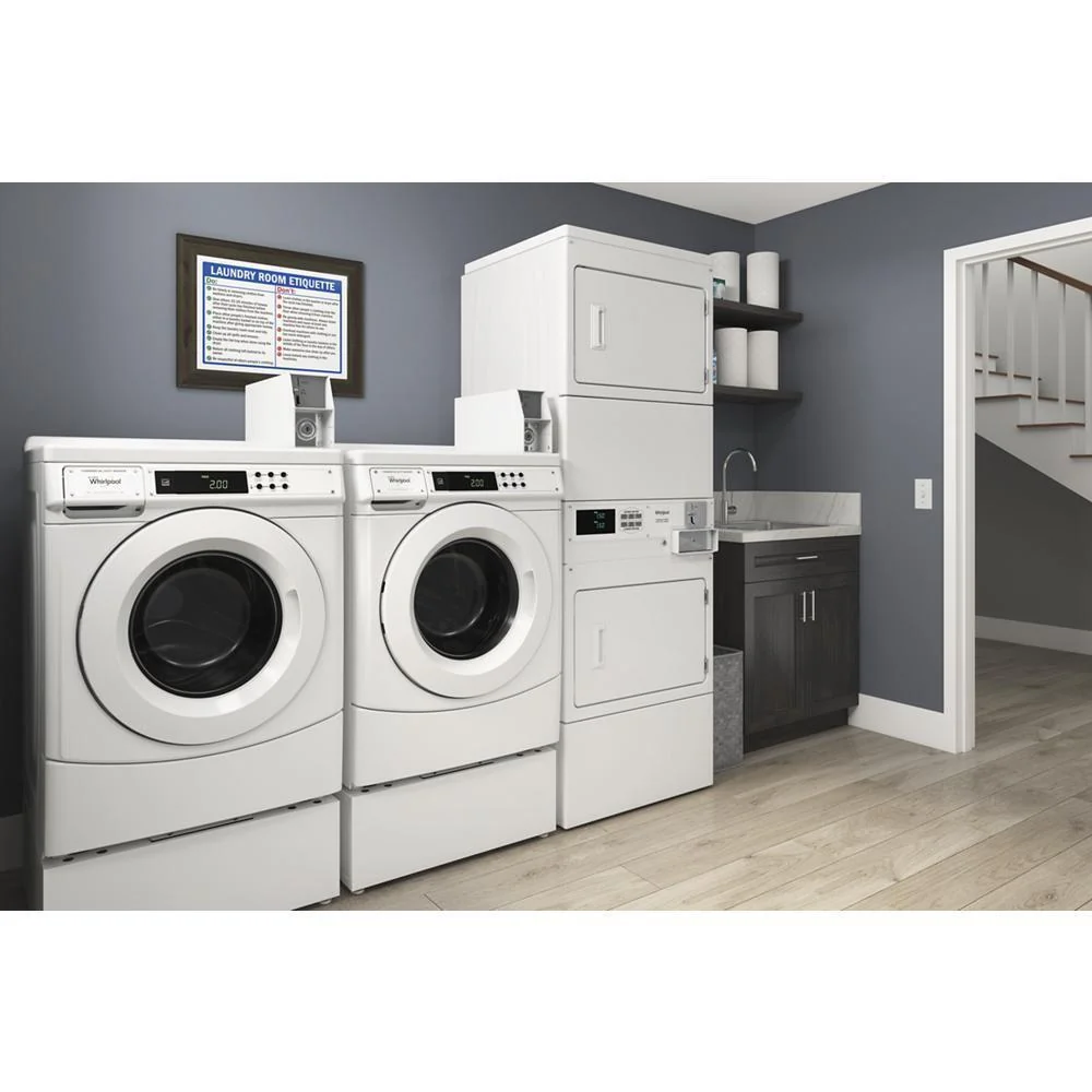 Kitchenaid WHP1000VW 10" Pedestal for Commercial Front Load Washer and Dryer - Image 8