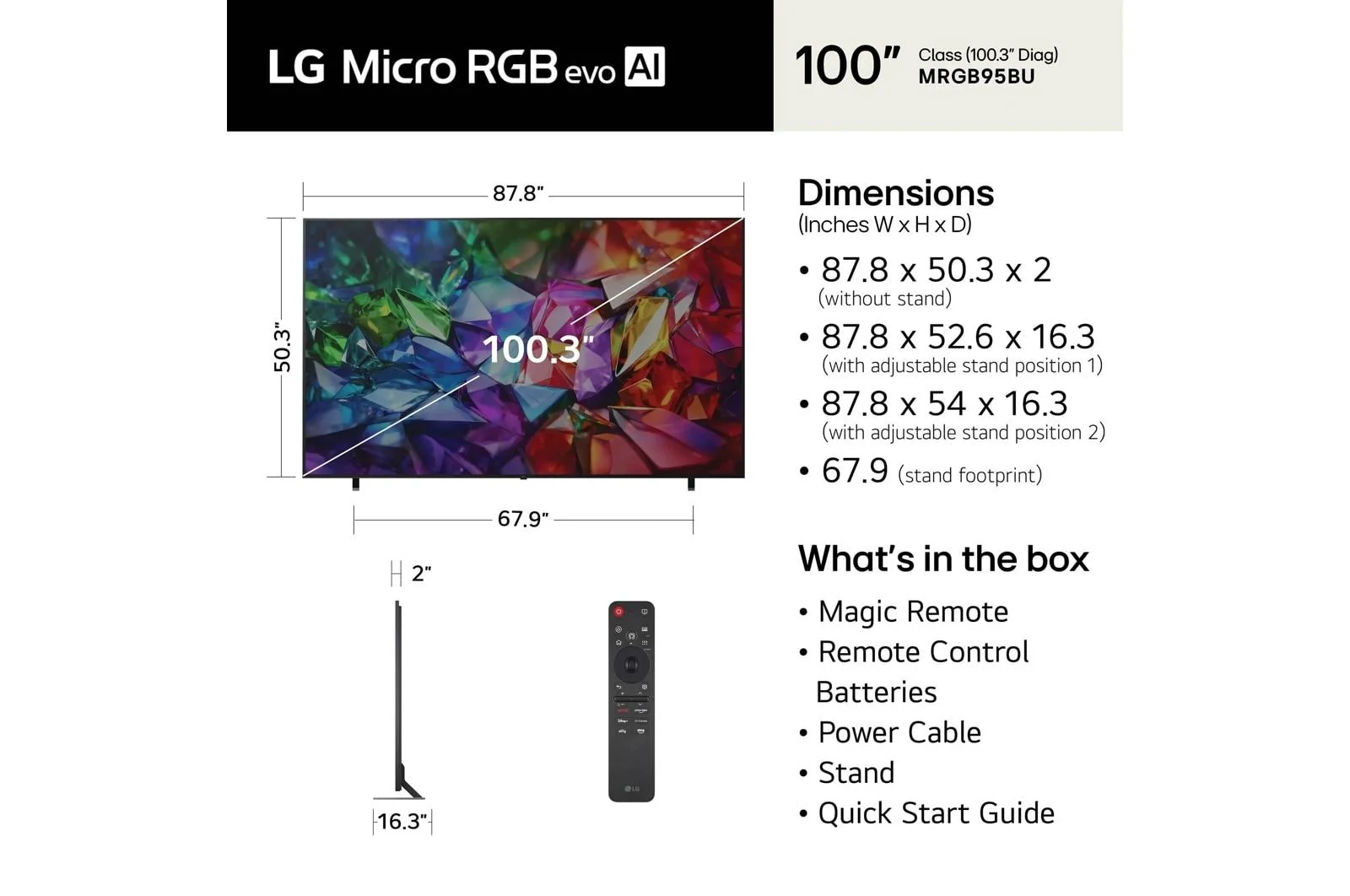 Lg 100MRGB95BU 100 Inch Class LG Micro RGB evo AI MRGB95B 4K Smart TV 2026 - Image 10