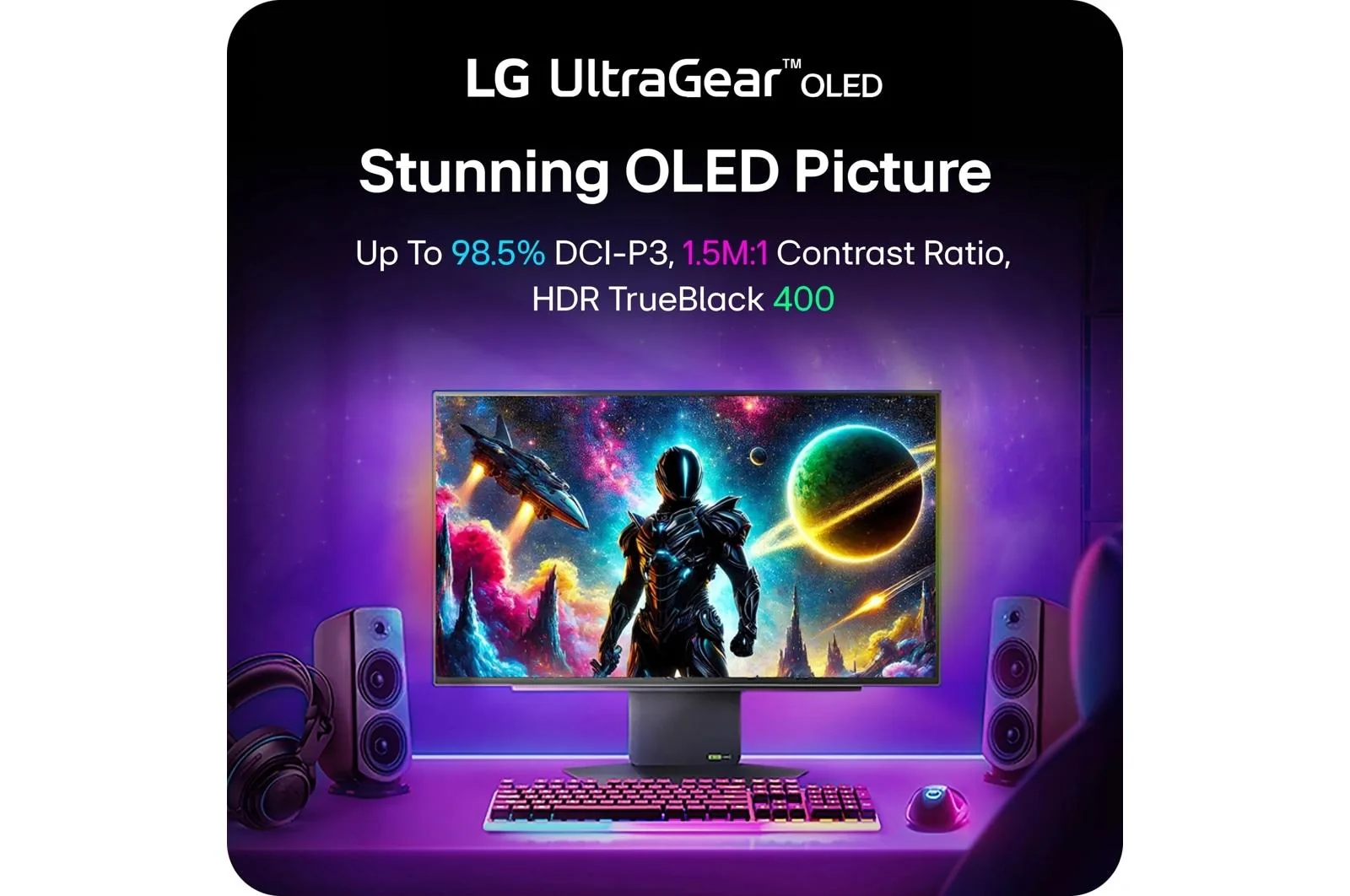 Lg 27GX790AB 27 Inch UltraGear OLED QHD 1440P 480Hz 0.03ms G-Sync® Compatible DisplayPort 2.1 Gaming Monitor - Image 7