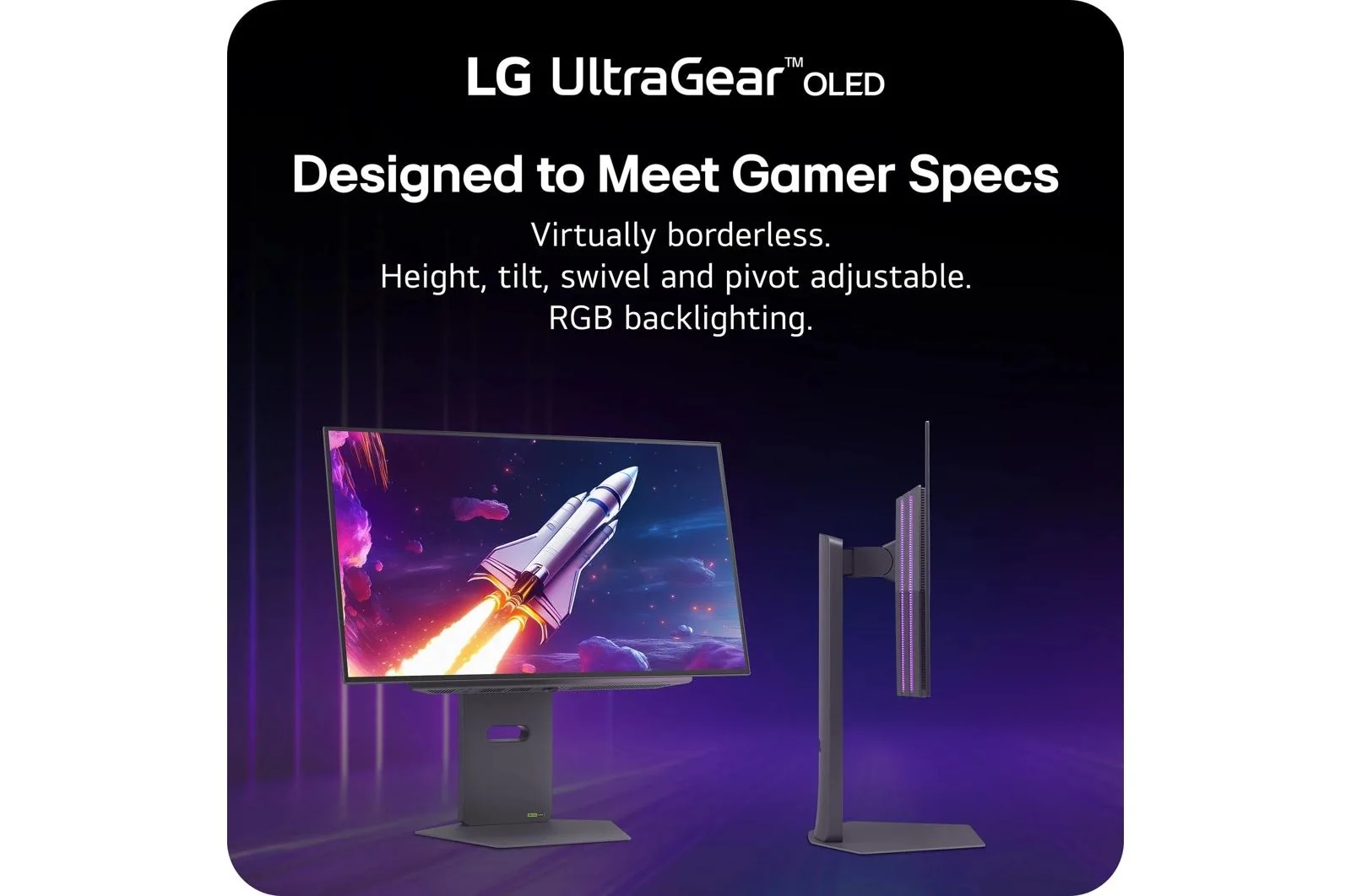 Lg 27GX790AB 27 Inch UltraGear OLED QHD 1440P 480Hz 0.03ms G-Sync® Compatible DisplayPort 2.1 Gaming Monitor - Image 9