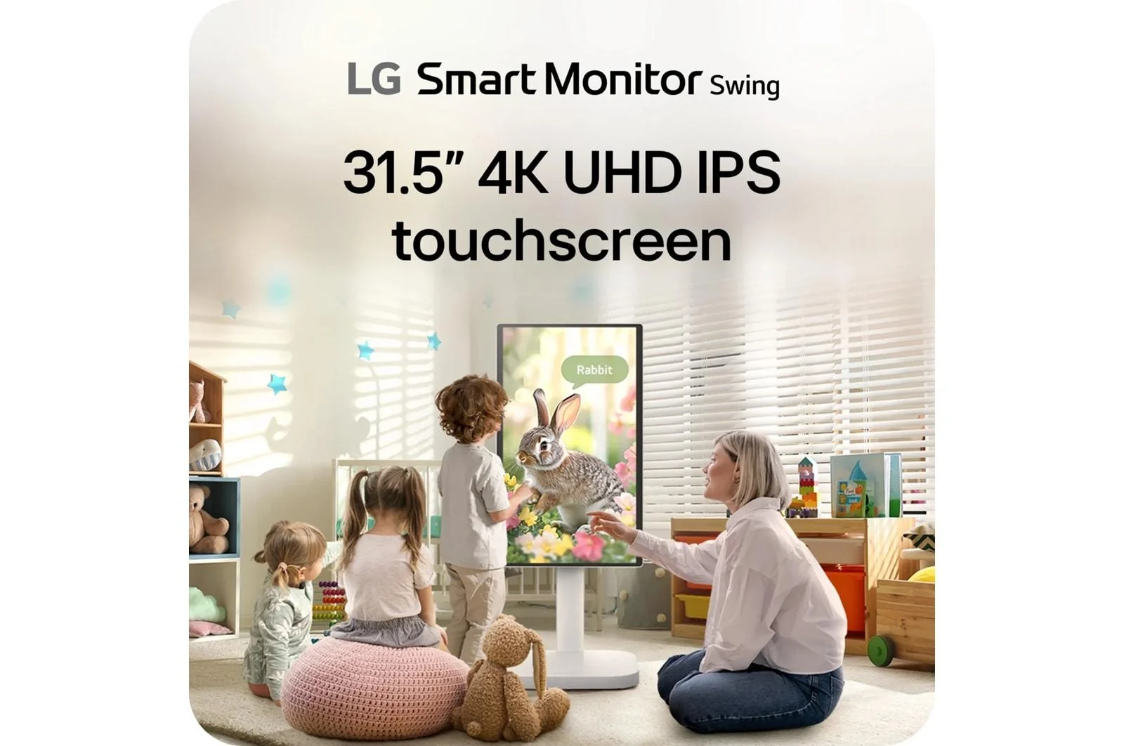 Lg 32U889SAW 32 Inch 4K UHD IPS Touchscreen Smart Monitor Swing with Rolling Stand - Image 5