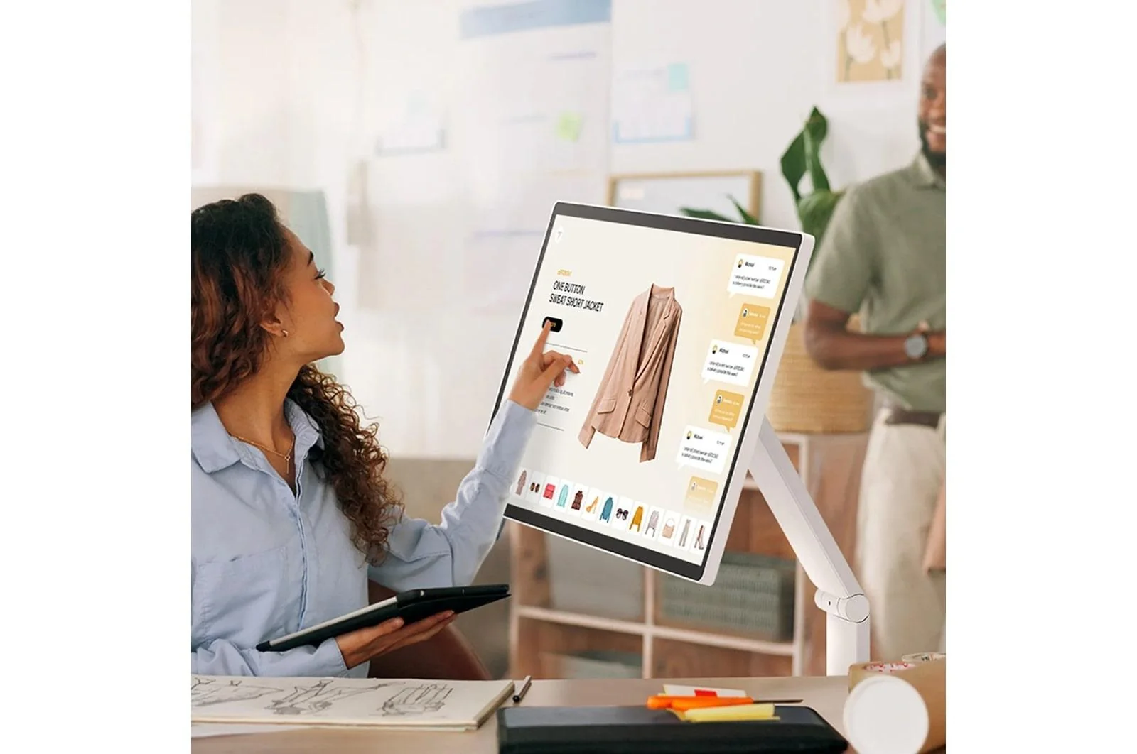 Lg 32U889SAW 32 Inch 4K UHD IPS Touchscreen Smart Monitor Swing with Rolling Stand - Image 8
